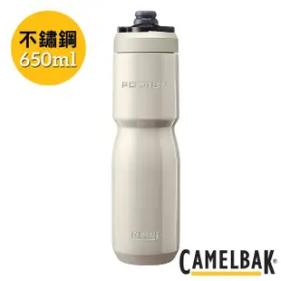 【CAMELBAK】Podium競速不鏽鋼真空保冰單車水瓶 650ml(保溫瓶/保冷瓶/保冰/水壺/補水/單車/戶外/運動)