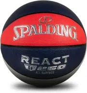 Spalding React TF-250 All-Surface Training Basketball Red/White/Blue, Size 5