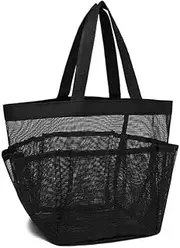 Mini Tote Bags Makeup Bag Toiletry Pouch Coin Purse Keychain Zip Id Case Wallets Cosmetic Bag Accessory Organizer for Women and Men (Black, One Size)