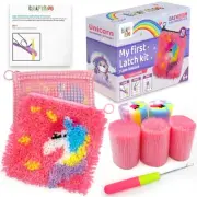 DIY Rug 3D Unicorn Pouch Latch Hook Kits for Kids Sewing Set for Girls Beginn...