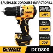 DeWalt DCD800 10MM Brushless Cordless Screwdriver Compact Drill (Tool Only)