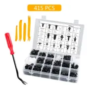 415PCS New Plastic Rivets Fender Fastener Car Bumper Push Pin Clip Remover Tool (for: Fiat)