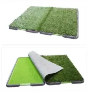 NEW Large 86x68cm Portable Dog Pet Training Potty Patch Grass Toilet Loo Tray