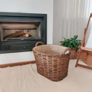 Wicker Firewood Basket - Oval Basket