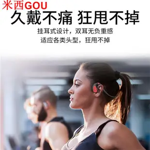 耳藍牙5.0雙耳耳機 IPX8級防水MP3無線隨身聽游泳耳塞 耳骨音樂運動跑步通話不入耳式耳罩-米西GOU