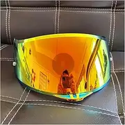 Motorcycle Helmet Visor Lens, Helmet Visor Compatible with A-G-V K1 K3 SV K5 Motorcycle Helmet Visor Motor Bike Accessories Parts (Color : Orange)