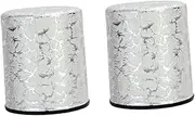 LRXIYODE 2Pcs Cylindrical Leather Dice Cup Cheating Gaming Tool for Ktv Parties Design Stylish Silver Pattern for Fun Game Nights