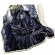 Azriel Cool Angel of Death Dark Art Drawing Throw Blanket