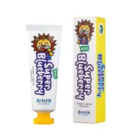 在飛比找PChome24h購物優惠-韓國【Bristik】動物小夥伴 兒童含氟牙膏(藍莓)50g