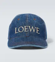 [Loewe] Loewe Logo denim baseball cap S blue