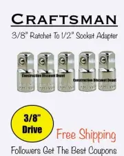Lot of 5 Craftsman Extension ADAPTER Bar 3/8" Dr x 1/2" CMMT99293