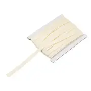 Double Fold Bias Tape 1/3 Inch x 12 Yards Satin Pre-fold Tape Beige White