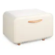Bread Box - Metal Bread Bin Storage Tin with Front Opening Drop Down Door for...