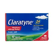 Claratyne Hayfever Allergy Relief Antihistamine Tab X 10