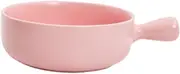 FUNNETOYU Fruit Salad Bowl with Insulated Handle Noodle Cooking Bowl for Home Use Stylish Pink Kitchenware for Serving Preparing Meals March Shipment