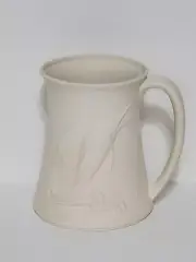 Vintage Bisque Ceramic Large Mug with Swordfish, 5 3/4" Tall