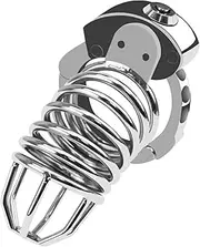 Threaded Hollow Metal Chastity Cage Chastity Device Prevent Erection Male Chastity Lock Penis Cage SM Beginner Cage Adjustable Cock Ring