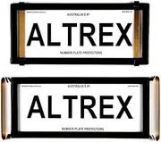 Altrex Number Plate Protectors 4 Figure Slimline Black No lines *VIC & QLD plates* 4VSNL