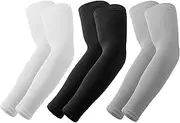 [Supmovo] UV Sun Protection Arm Sleeves for Men Women, Compression Cooling Sun Sleeves - Sports - Workouts - Tattoo Cover