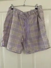 Peter Alexander Ladies Pyjama Shorts Lilac Check Large