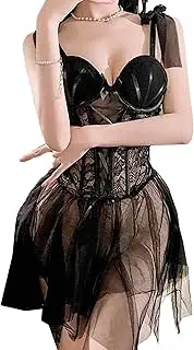 [Zylphorix] Peach-Pink Lace Corset Bra with Criss-Cross Front Lacing & Delicate Bow Straps - Women's Elegant Lingerie Top