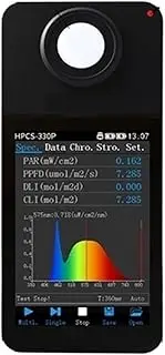 Handheld Spectrometer for LED Light HPCS-310P Lux Spectrum Meter PPFD PAR Sensor for Home, Plant Growth Lab(HPCS-330P)