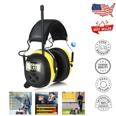 AM/FM Radio Earmuffs with Bluetooth 5.4 - Comfortable Noise-Canceling Headphones