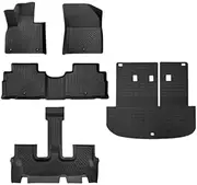 TPE Floor Mats Compatible with Hyundai Palisade 2020-2024, All Weather 3D Trunk Mat Cargo Liner TPE Back Seat Cover Protector(5PCS Full Set)