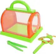 1Set Handheld Insect Cage with Magnifying Glass Tweezers Outdoor Butterfly Habitat Cage for Lightweight Easy to Clean Adventure Kit