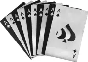 10Pack Ace of Spades Bottle Opener, Durable Stainless Steel Black/Silver