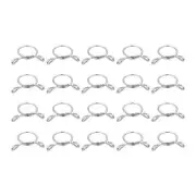 Fuel Line Hose Clips, 50pcs 18mm 304 Stainless Steel Tube Spring Clamps(Silver)