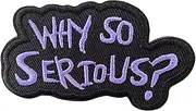[RAILONCH] WHY SO SERIOUS Tactical Military Patch Morale Tactical Patch Hook and Loop for DIY Crafts Hats Clothes Backpacks