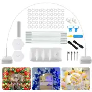 White Balloon Arch Stand Kit, Adjustable Balloon Stand Arch for Floor Garden ...