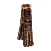 [Simone Rocha] Simone Rocha Faux-fur Scarf ONE SIZE BROWN/BLACK
