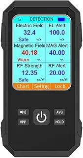 Namolit 3in1 Multifunctional Electric Field Magnetic Field RF Radiation Detector Handheld Electromagnetic Radiation Tester EMF Meter Portable Radio Frequency Detect Meter Black