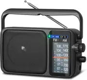 AM FM Radio with Best Reception,Bluetooth Portable AM FM Transistor Radio