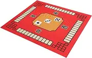 KOMBIUDA Mahjong Game Mat Microfiber Table Cover Square Noise Reduction Non-Slip Thick for Mahjong Poker Dice Games Home Travel
