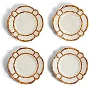 Two's Company Set of 4 Bamboo Touch Dinner Plate