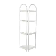Shower Corner Shelf White Caddy Bathroom Shelves Organiser Bath Storage Rack 4