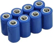 BTBAI 8X 14250 Battery for LED Torch Flashlight Headlamp 3.6/3.7V Li-ion Rechargeable Top Button u1a