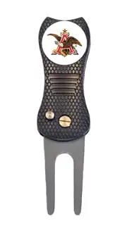 Anheuser Busch Golf Ball Marker w/ Premium Switchblade Divot Tool Budweiser