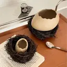 Funny Bird Egg Shell Bowl Ceramic Ice Cream Bowls Home Decorations