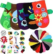 Toddmomy 1Set DIY Hand Puppet Making Kit Felt Craft Accessories for Includes Pompoms and Eyes for Role Play and Creative Activities for Beginners and Experienced