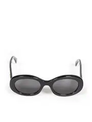 Shiny Black Oval Triomphe Sunglasses