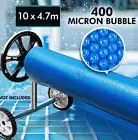 NEW Solar Swimming Pool Cover- 10x4.7 Outdoor 400 Bubble Roller Blanket Heater