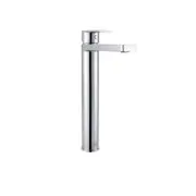 VITO BERTONI EEVA Round Basin Mixer Tap -Extended/Tall - Straight Spout - Chrome