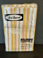pillowcase Pepperell King Size Set 2 vintage Pink Orange Yellow