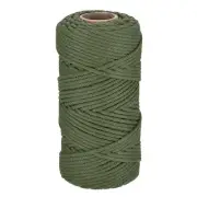 5/32" 328 Feet Macrame Cord, Cotton Cord Rope String 4 Strands Forest Green