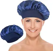 Silk Bonnet sleeping, Hair Wrap satin Silk Wide Elastic Band, Breathable Satin Sleep Cap for Long, Straight, and Curly Hair comfortable for overnight use, Adjustable Strap, and Moisture Retention