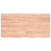 vidaXL Table Top Light Brown 120x60x(2-4)cm Treated Solid Wood Live Edge
